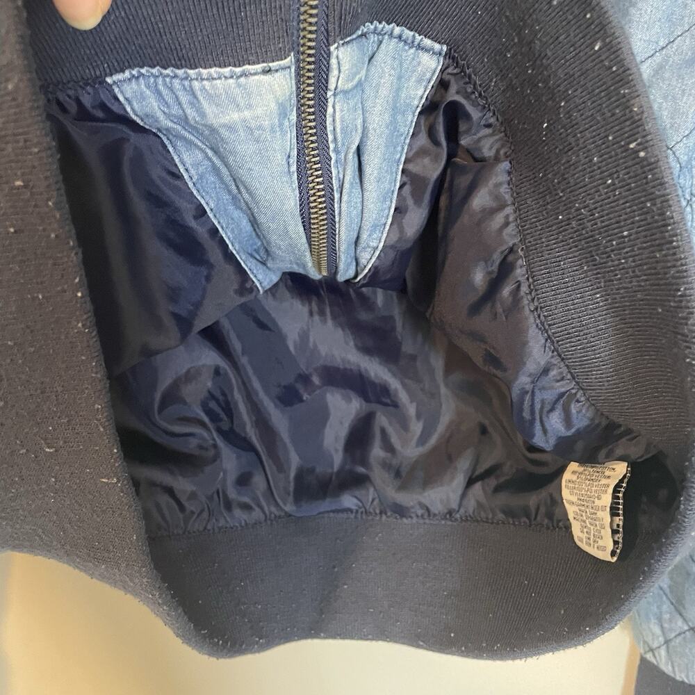 Ashley by 26 International Quilted Blue Denim Jacket Women's Small Full Zip READ - Picture 9 of 12